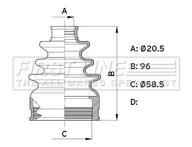 Drive shaft bellow kit - shaft,