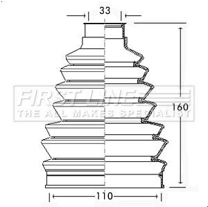 Drive shaft bellow - kit, fits